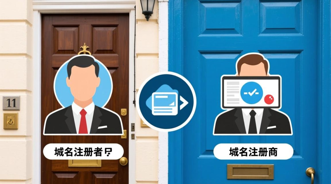 域名注册者和注册商的区别是什么？