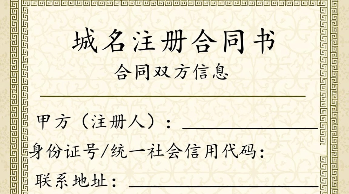 中文域名注册合同书包含哪些关键条款和注意事项？-好主机测评网