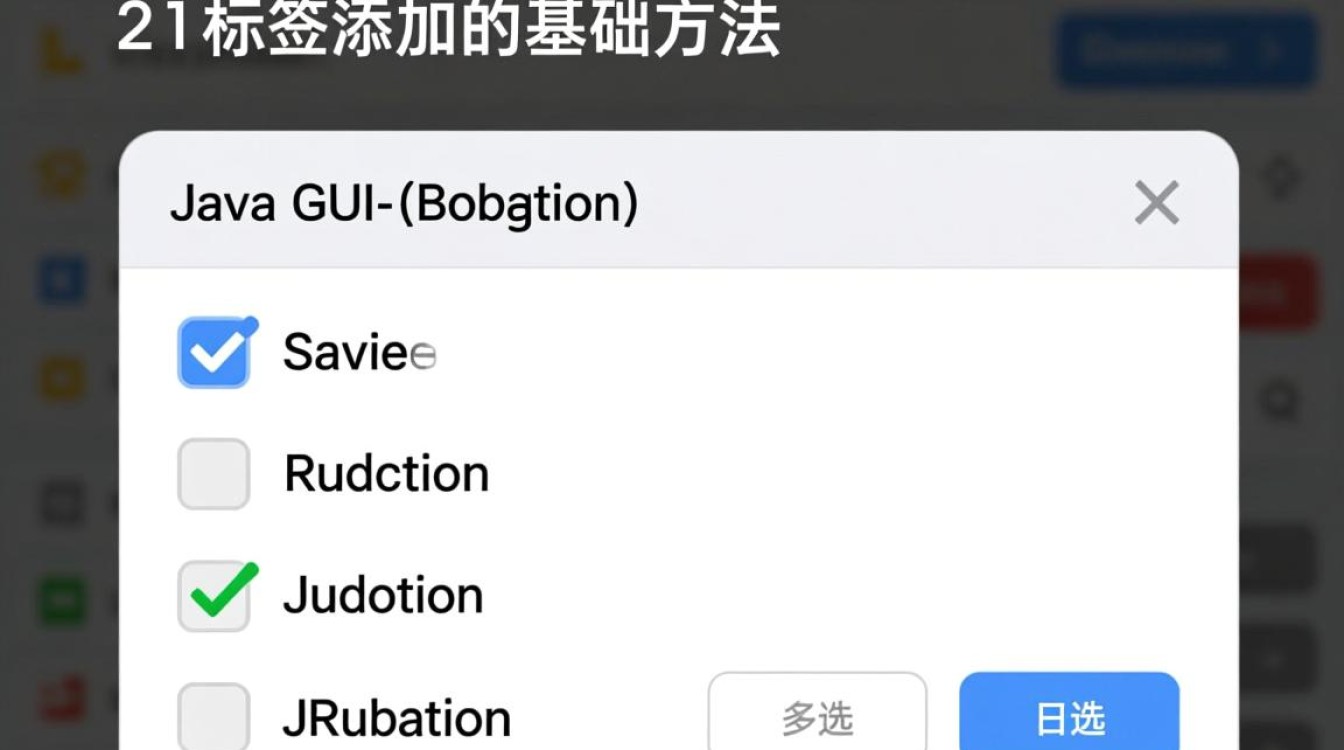 Java单选框如何添加标签并实现点击标签选中选项? Java单选框如何添加标签并实现点击标签选中选项?