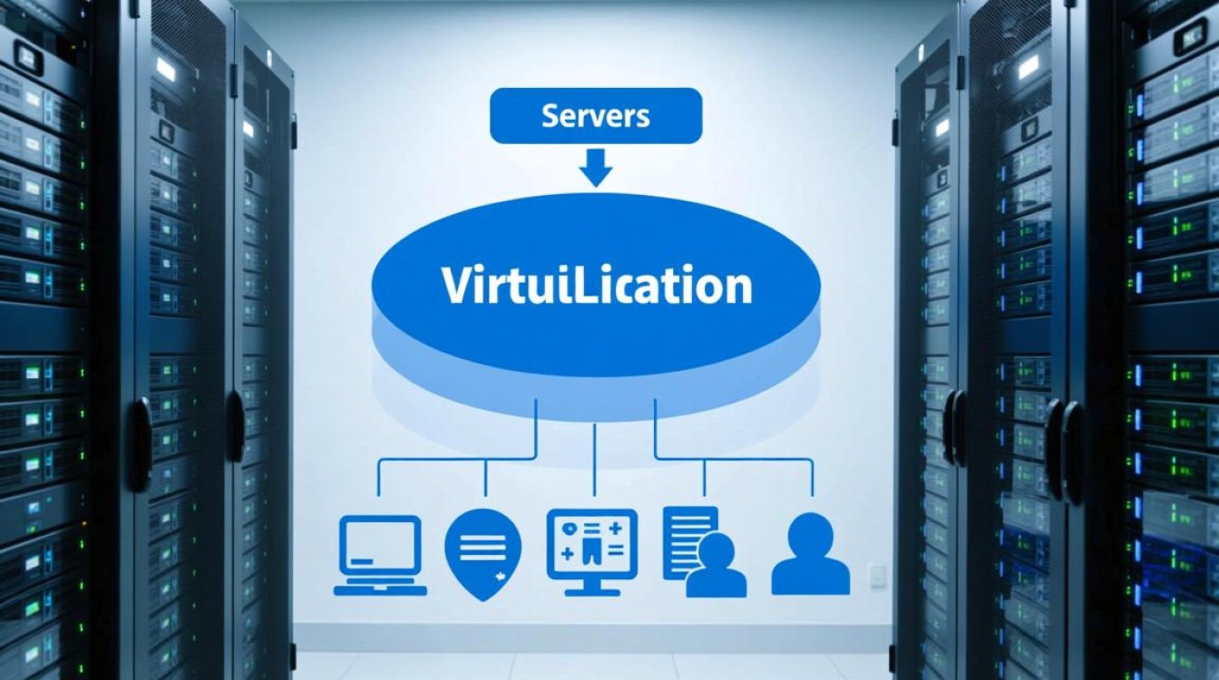 服务器虚拟化基础架构图包含哪些核心组件与连接关系？