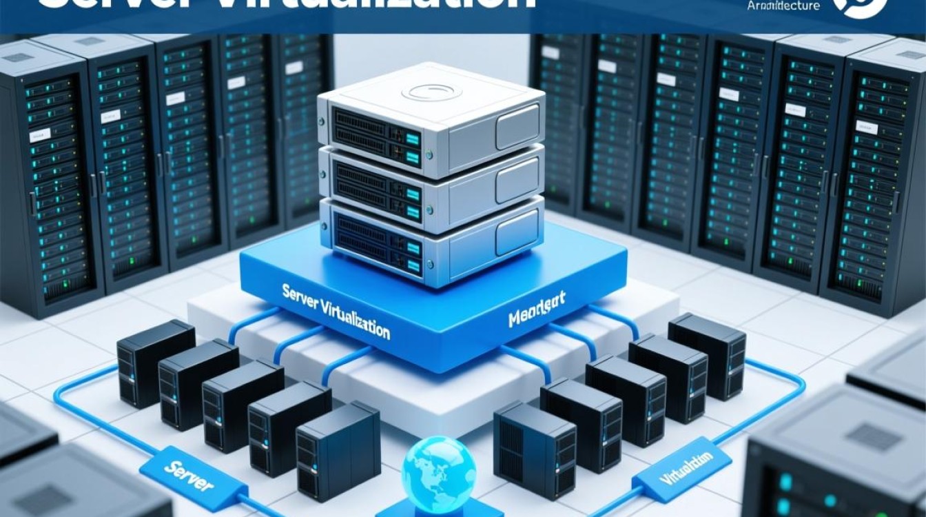 服务器虚拟化基础架构图包含哪些核心组件与连接关系？