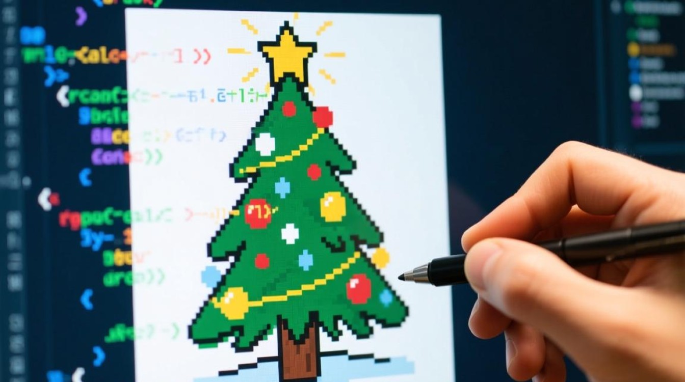 Java代码如何绘制动态圣诞树？