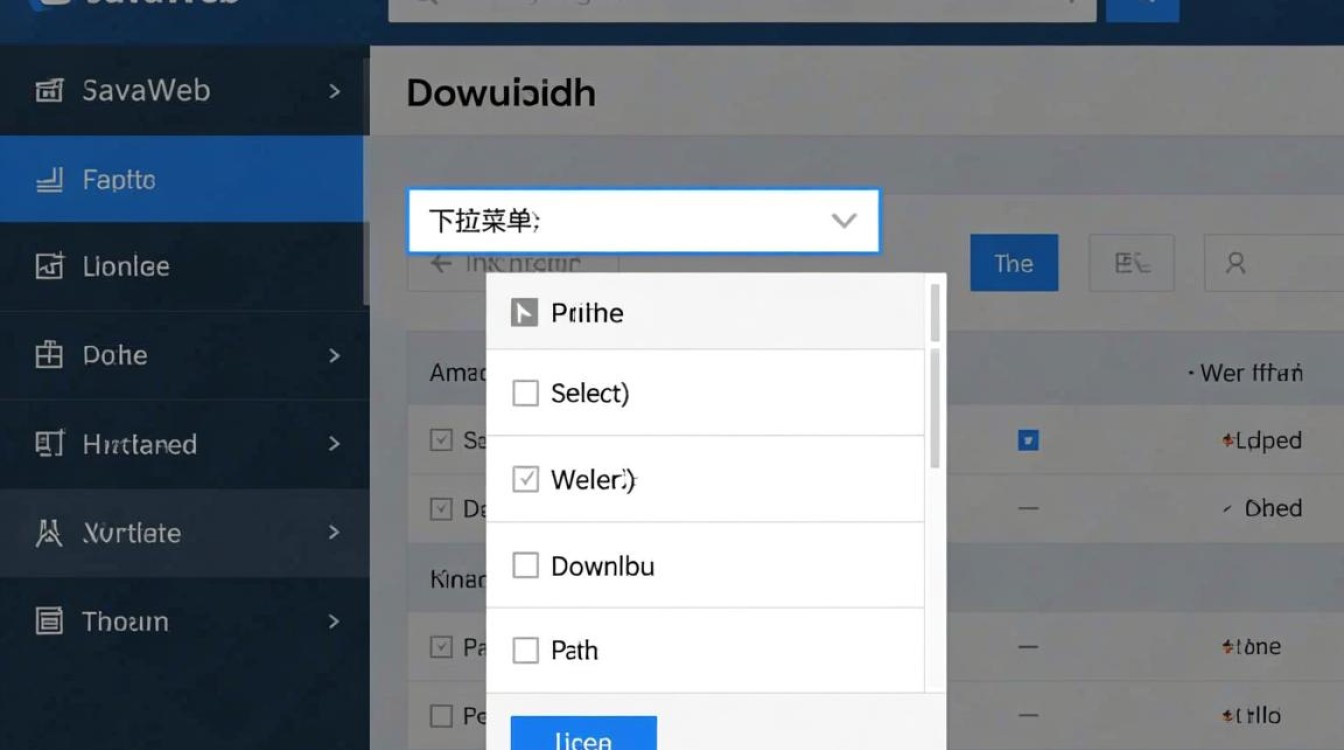 javaweb下拉菜单怎么做？前端还是后端实现？