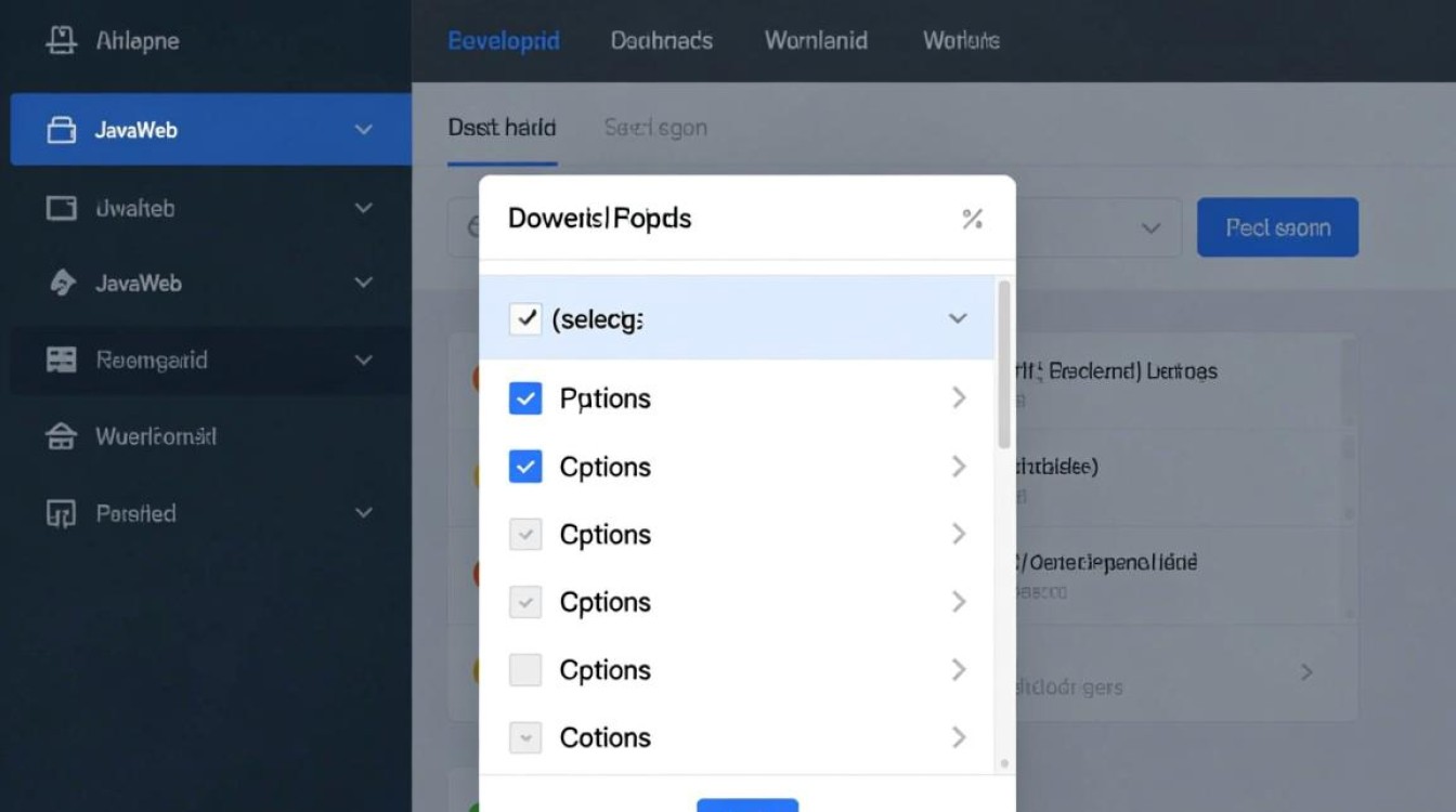 javaweb下拉菜单怎么做？前端还是后端实现？