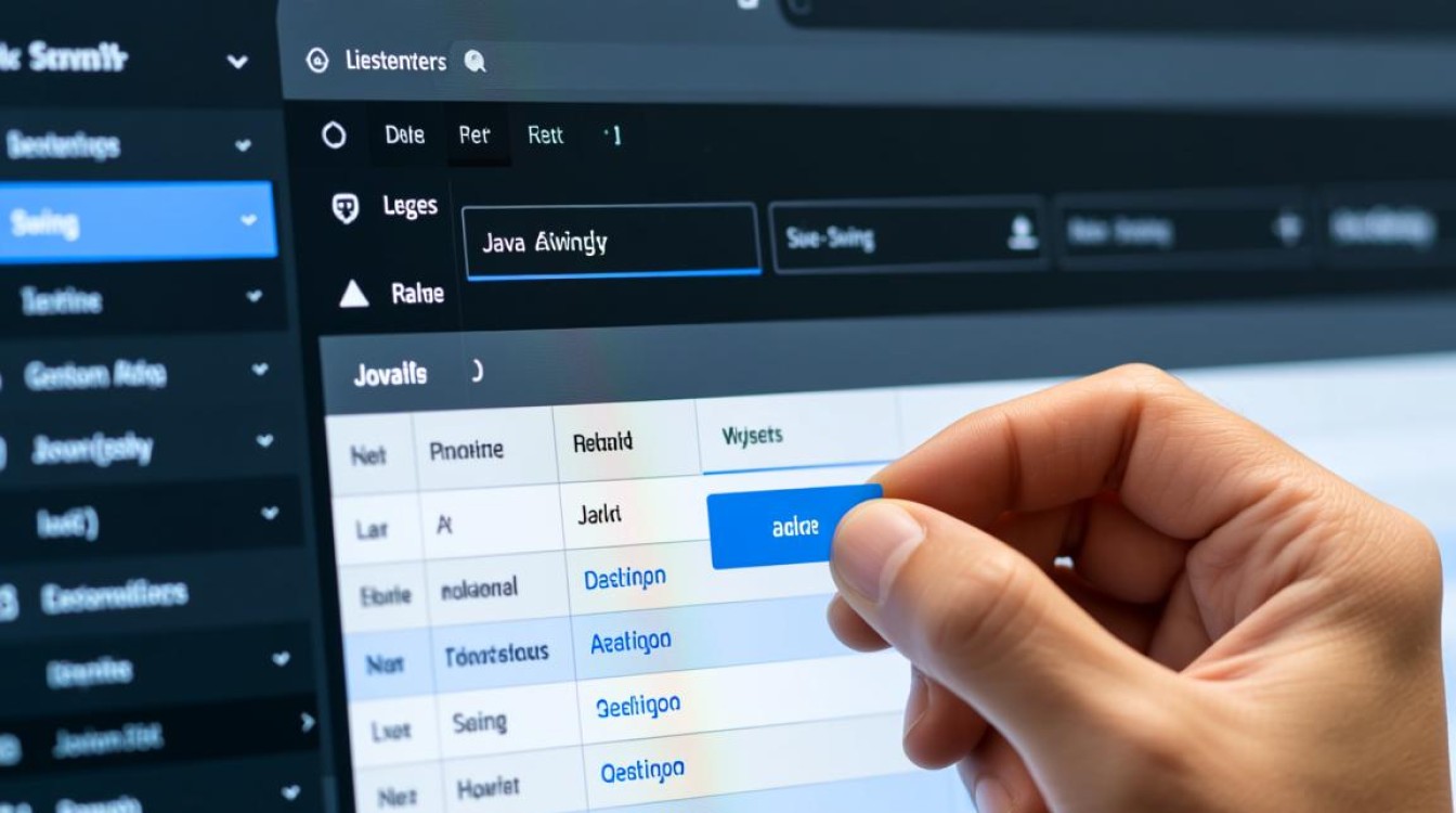 Java中如何给JTable表格添加事件监听器？