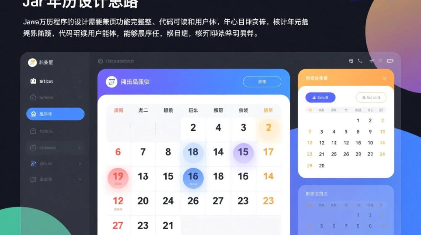 Java万年历设计时,日期计算与界面布局怎么实现? Java万年历设计时,日期计算与界面布局怎么实现?