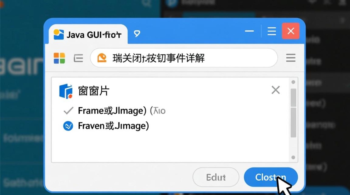 Java窗体关闭按钮事件怎么绑定？