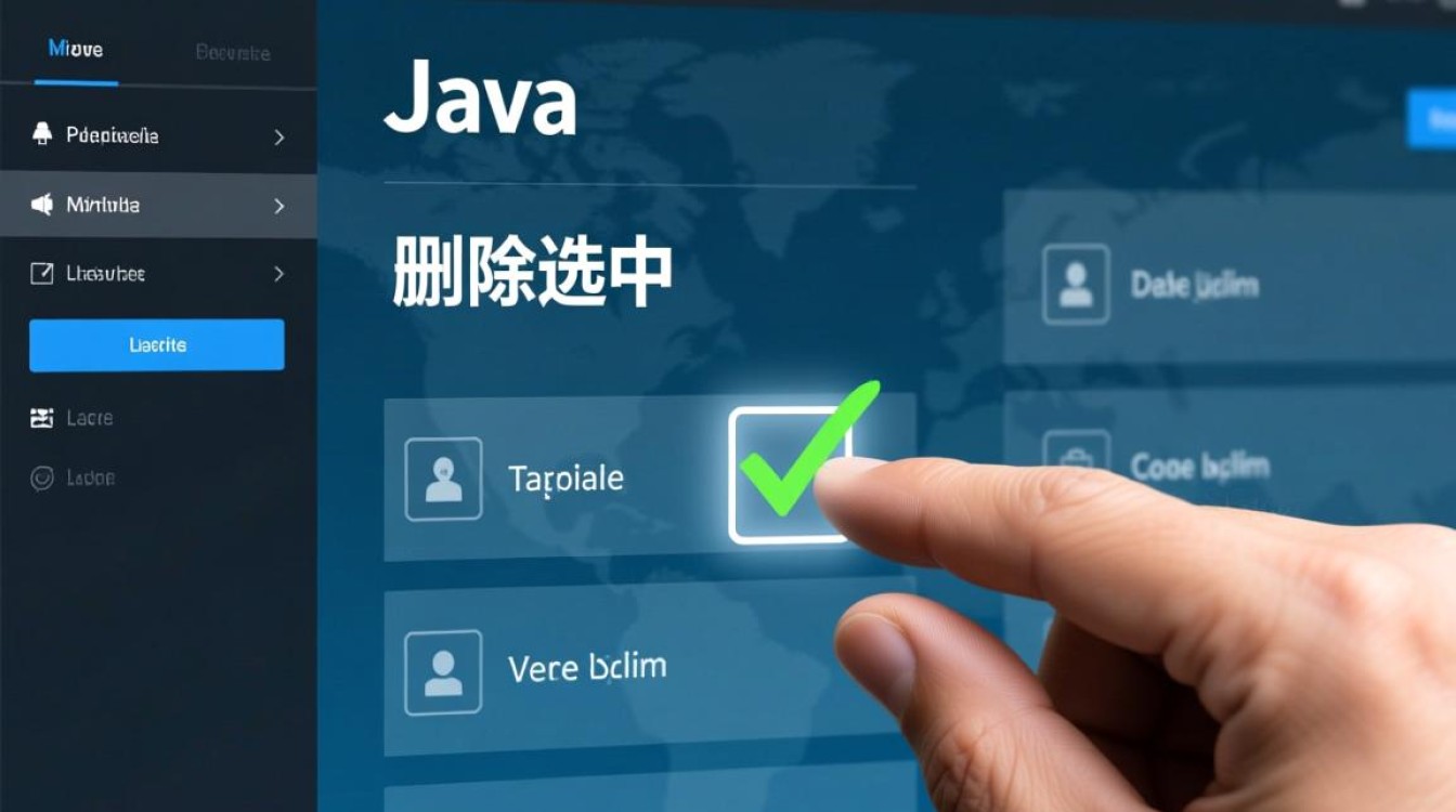 Java中如何实现选中数据的删除操作？