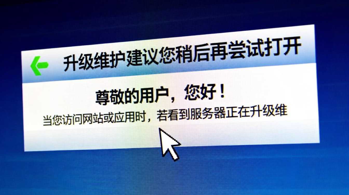 服务器升级维护中，稍后再试能打开吗？