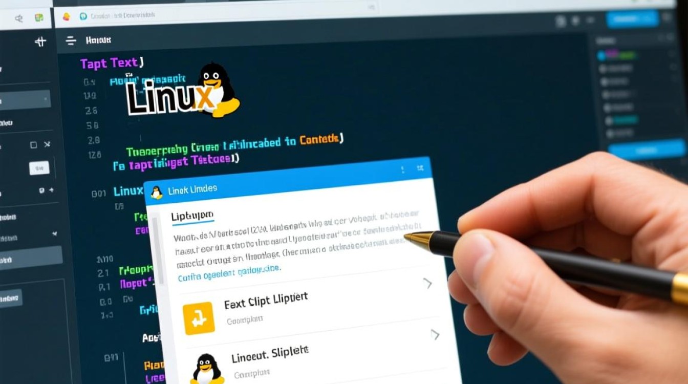 linux 粘贴文本