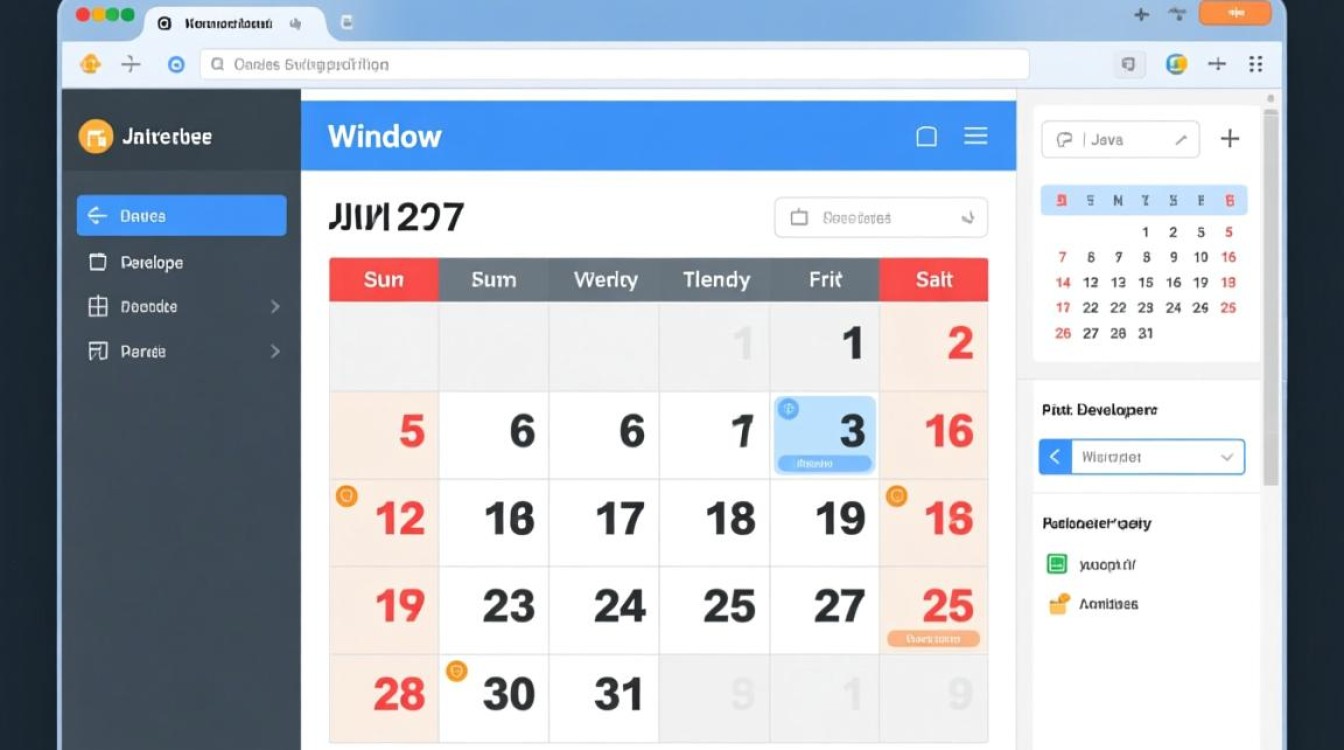 怎么用java做窗口日历