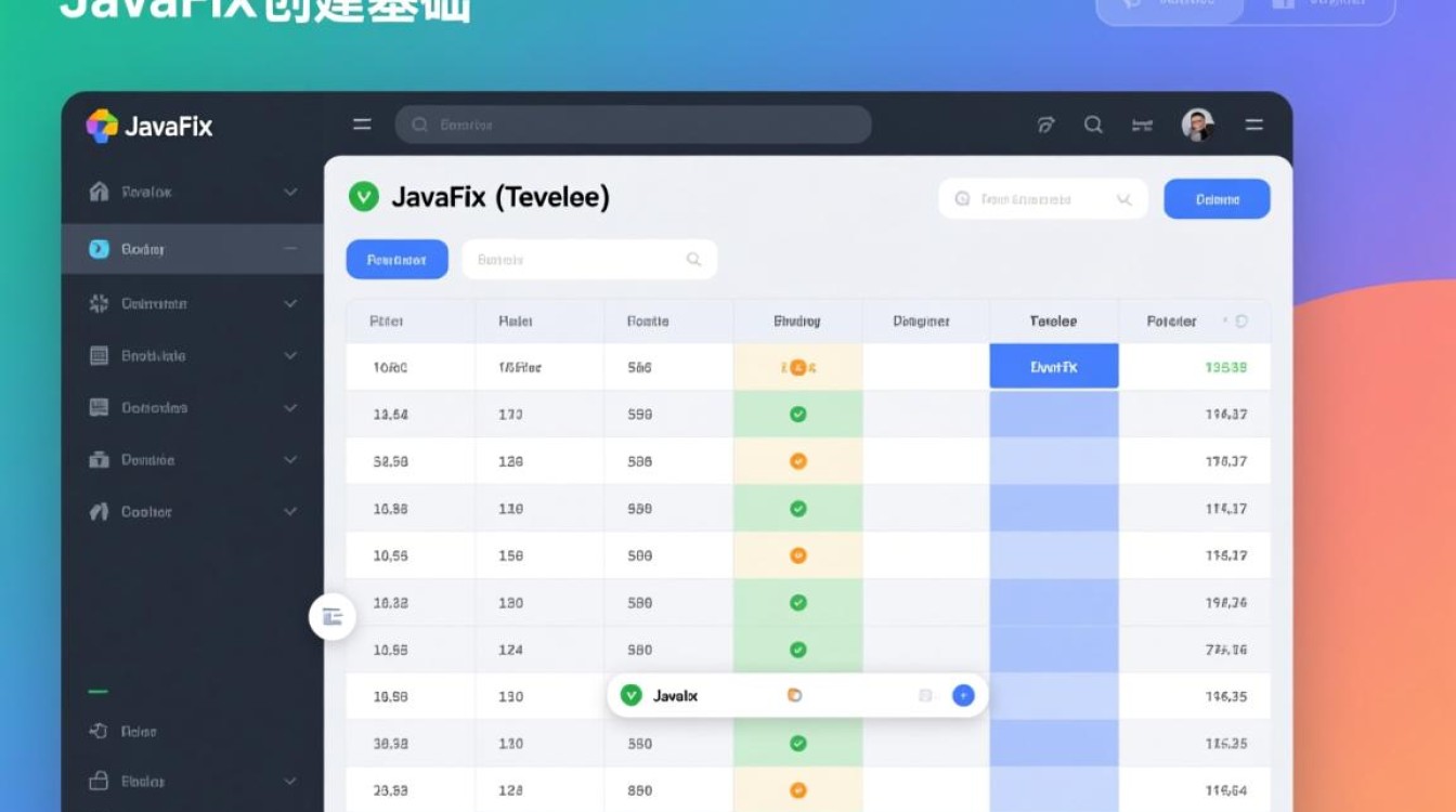 javafx怎么创建表格