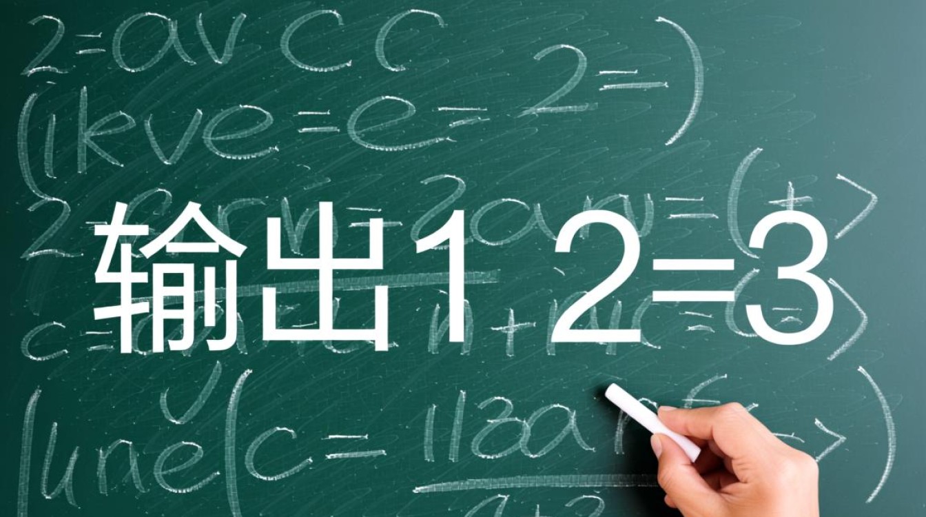 Java中如何编写代码输出1 2=3这个结果？