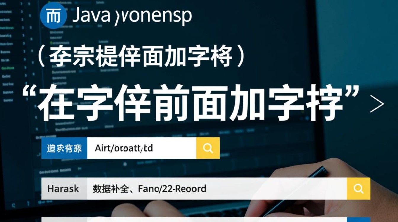 java怎么在字符串前面加字符