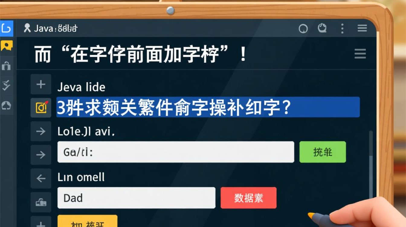 java怎么在字符串前面加字符