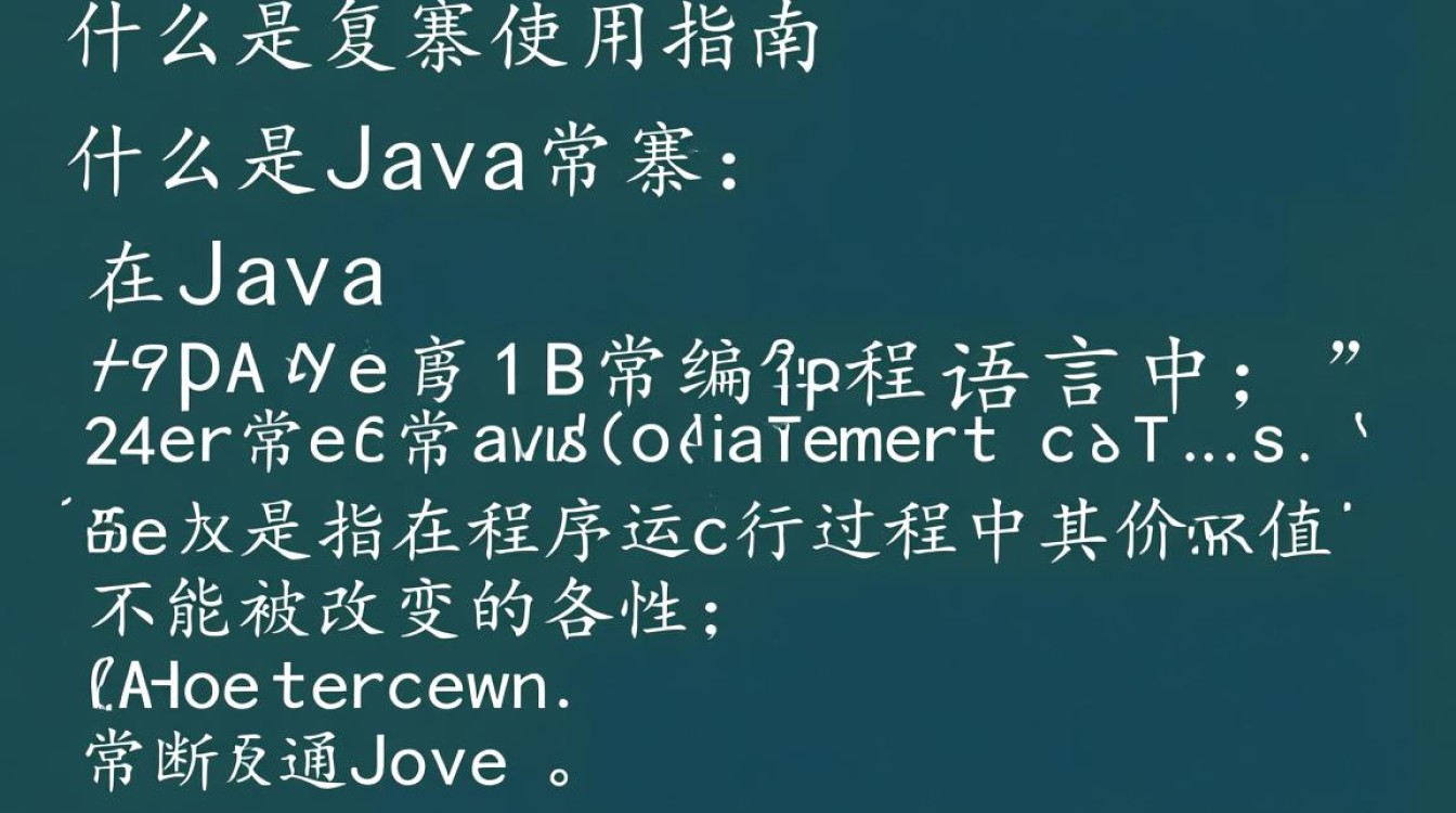 Java常量使用方法及技巧详解，如何高效定义与调用？