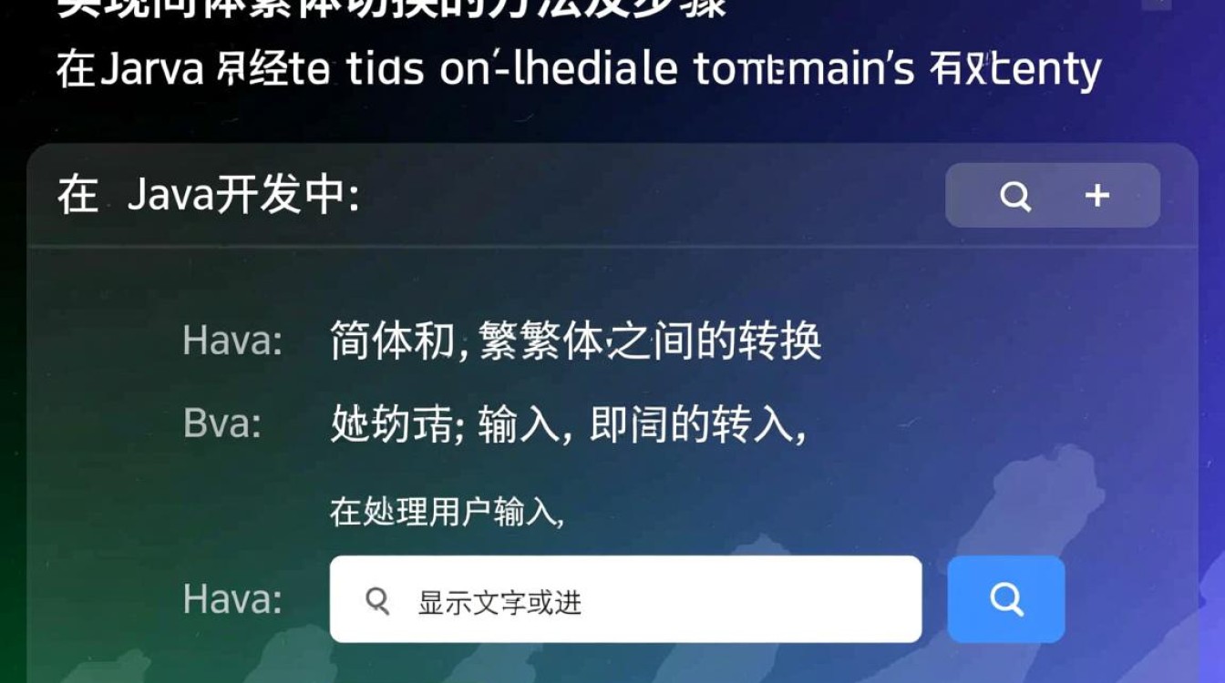 Java实现简体繁体切换的关键步骤与技巧是什么? Java实现简体繁体切换的关键步骤与技巧是什么?