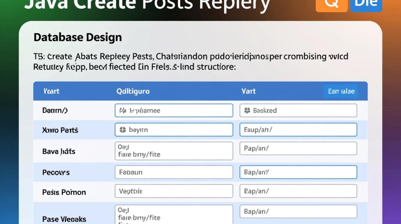 Java中如何设计并创建一个帖子回复的数据库表结构？