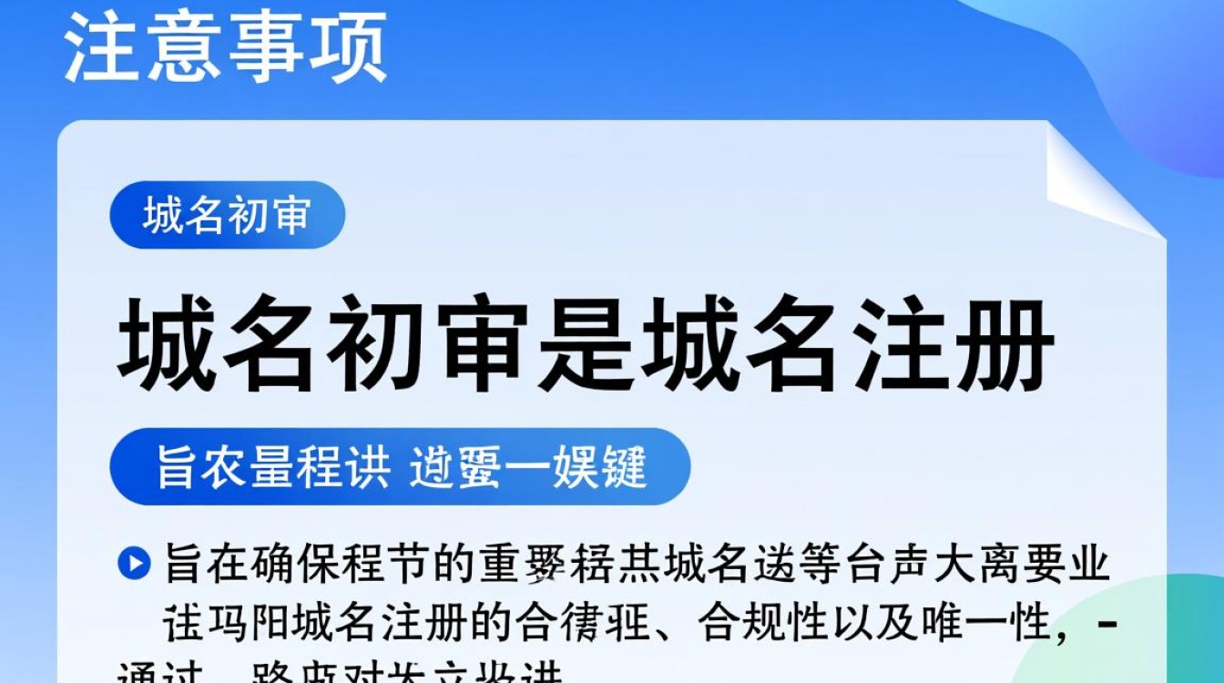 域名初审过程中有哪些关键环节和常见问题需要注意？