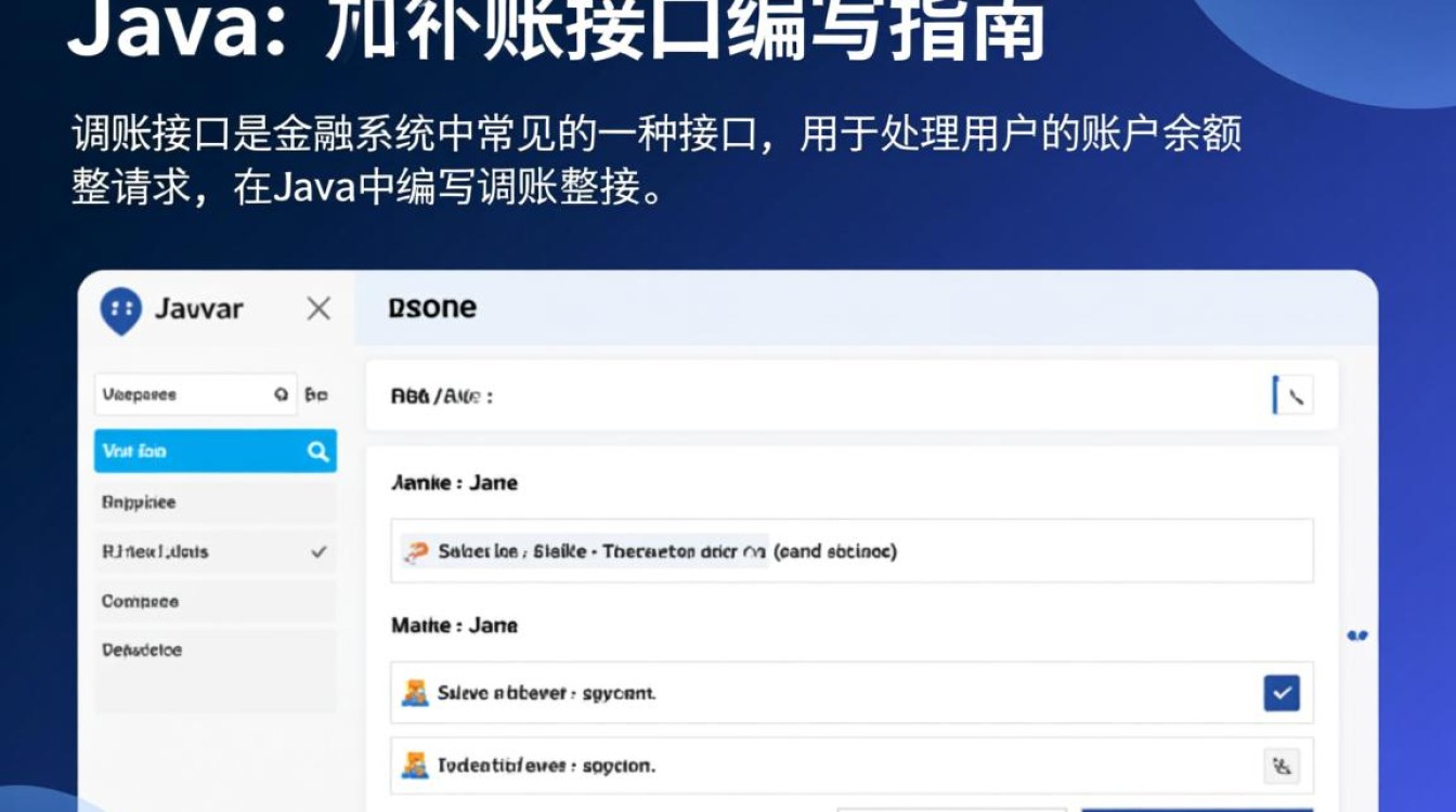 Java调账接口编写步骤详解及关键点有哪些？