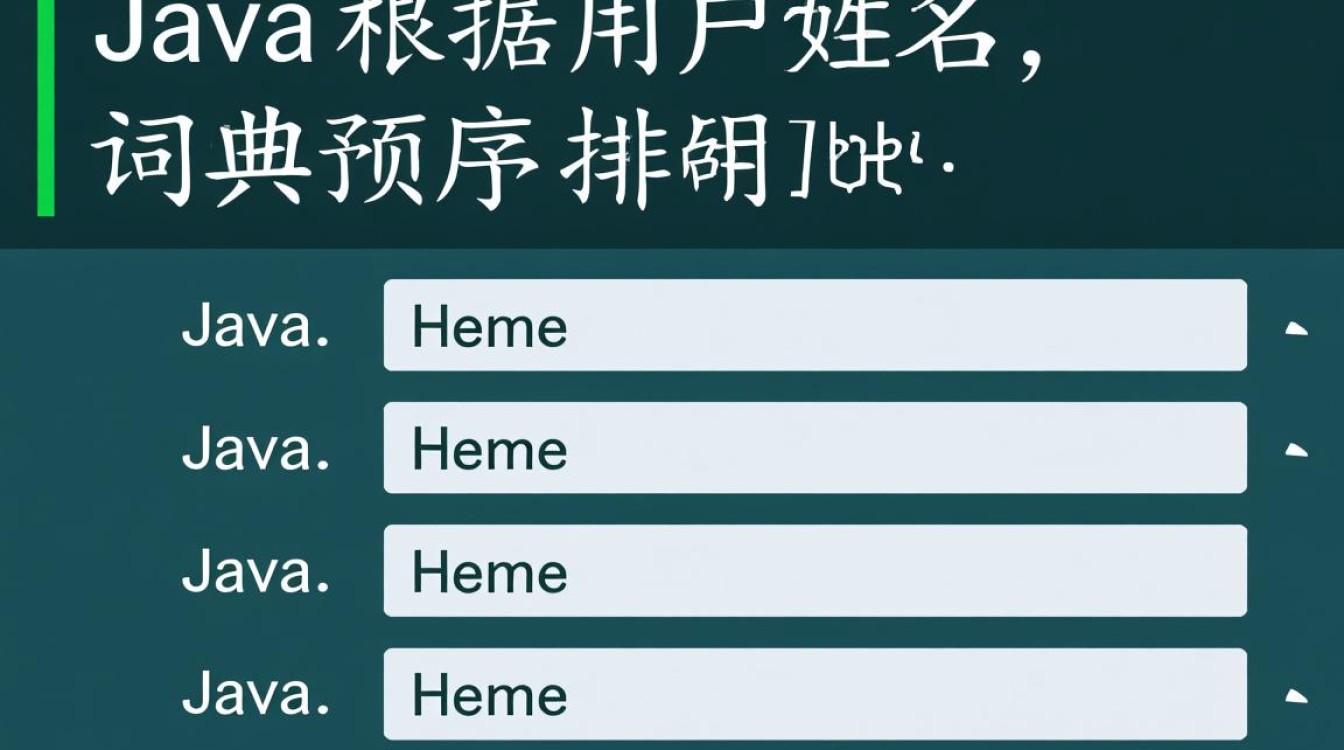 Java如何实现基于用户姓名词典顺序的有效排序方法？