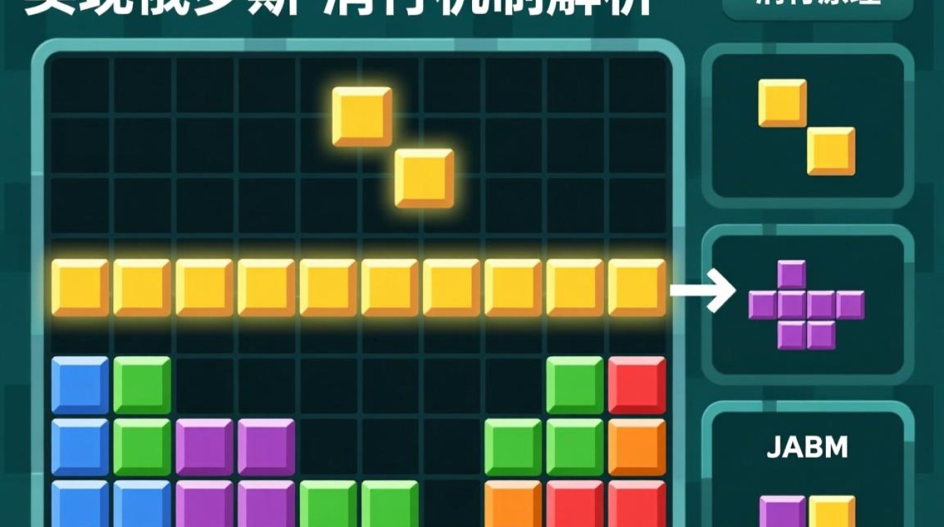 如何用Java编程实现俄罗斯方块中的行消除功能？