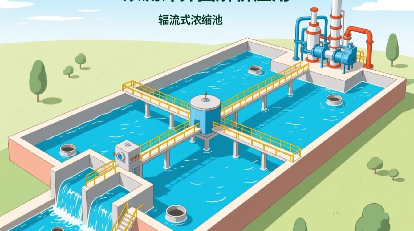 辐流式浓缩池计算草图，其设计原理及参数计算方法有何独特之处？