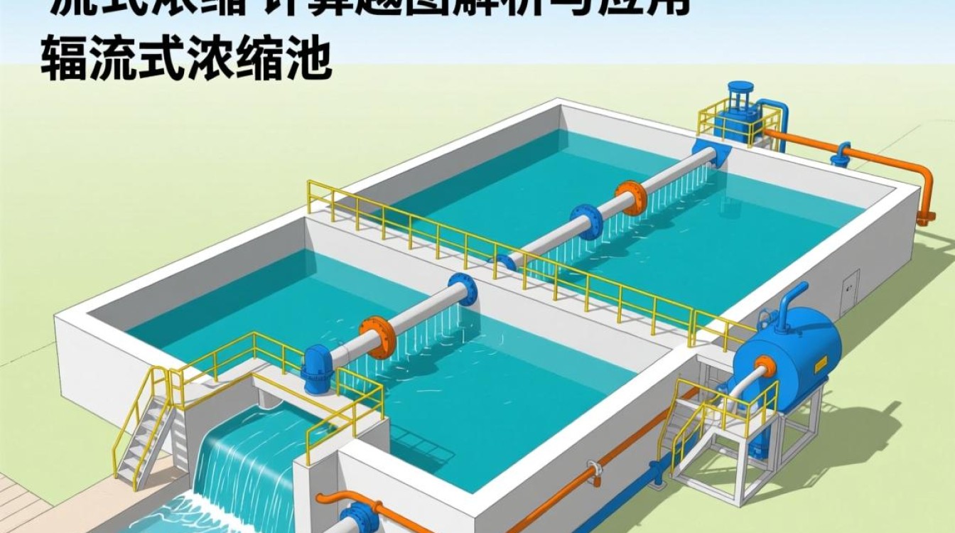 辐流式浓缩池计算草图，其设计原理及参数计算方法有何独特之处？