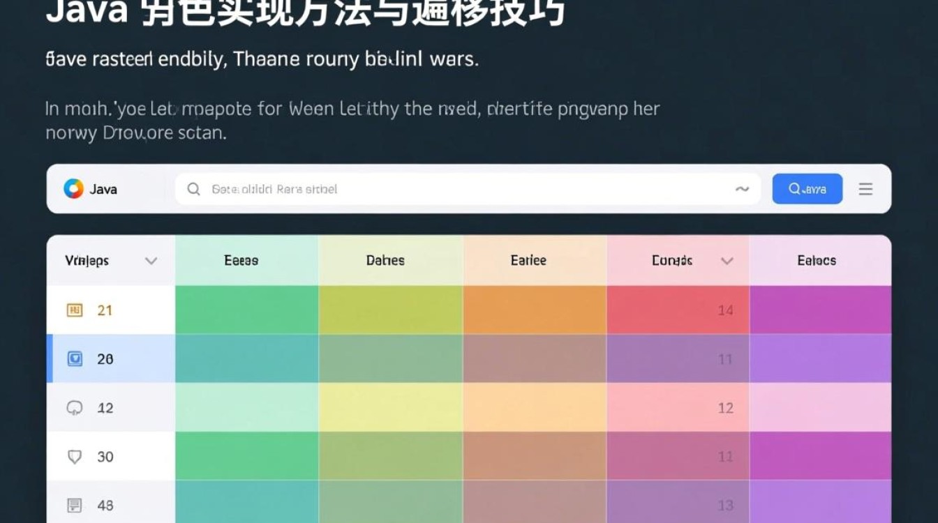 java隔行变色怎么遍历