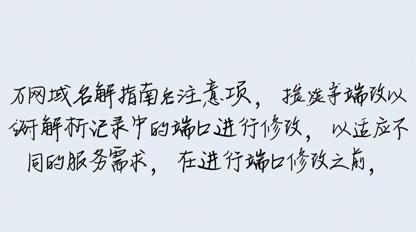 如何操作万网域名解析修改端口？有哪些注意事项？