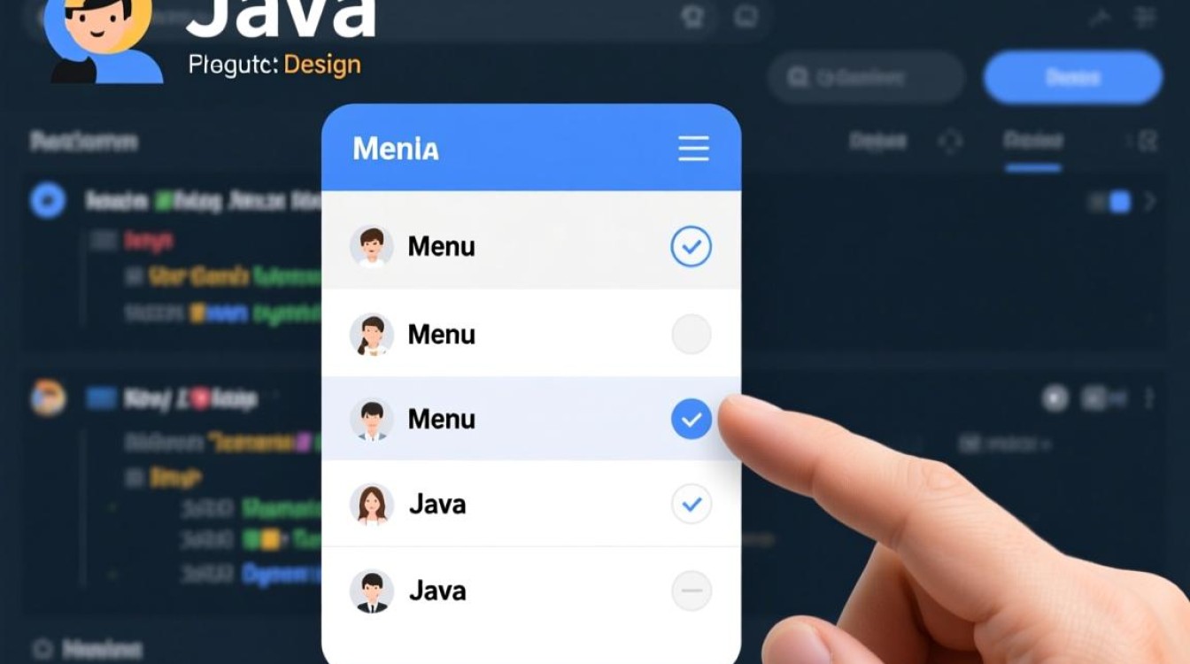 java怎么菜单选择功能