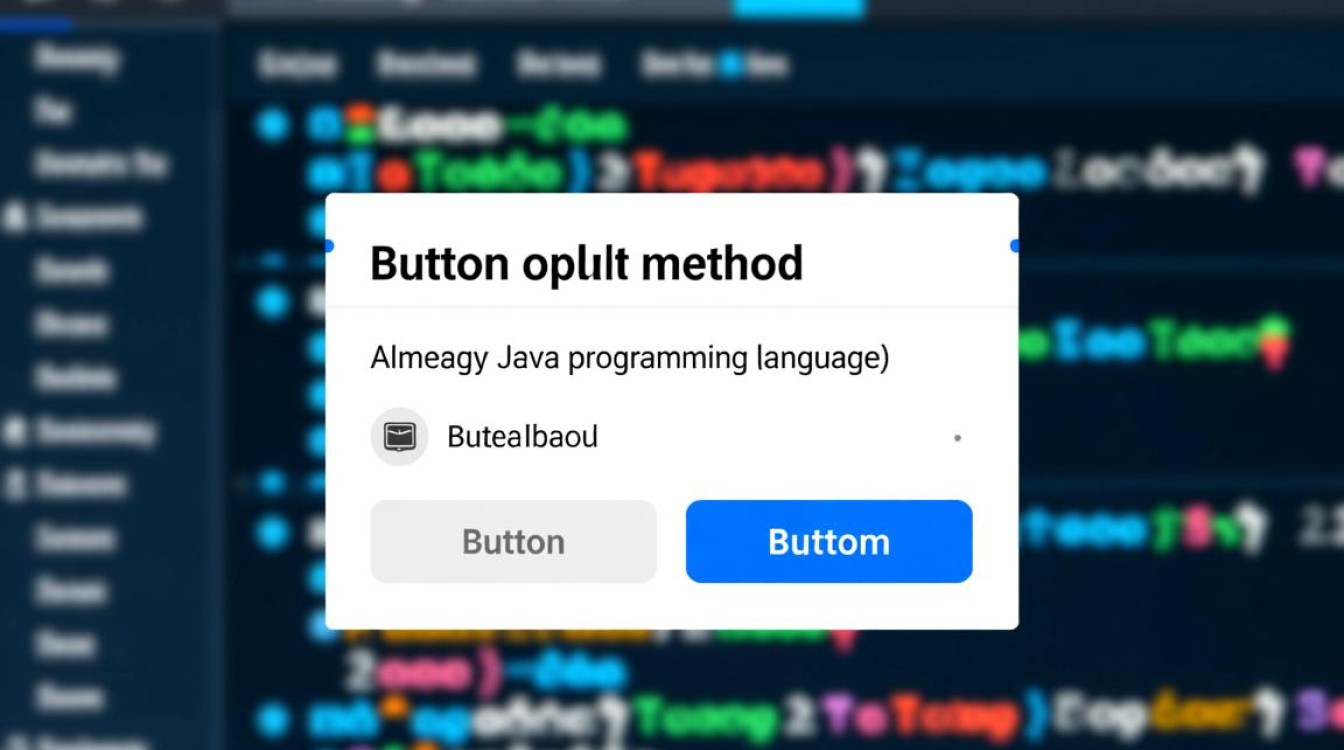 Java中实现按钮弹出的具体方法是什么？
