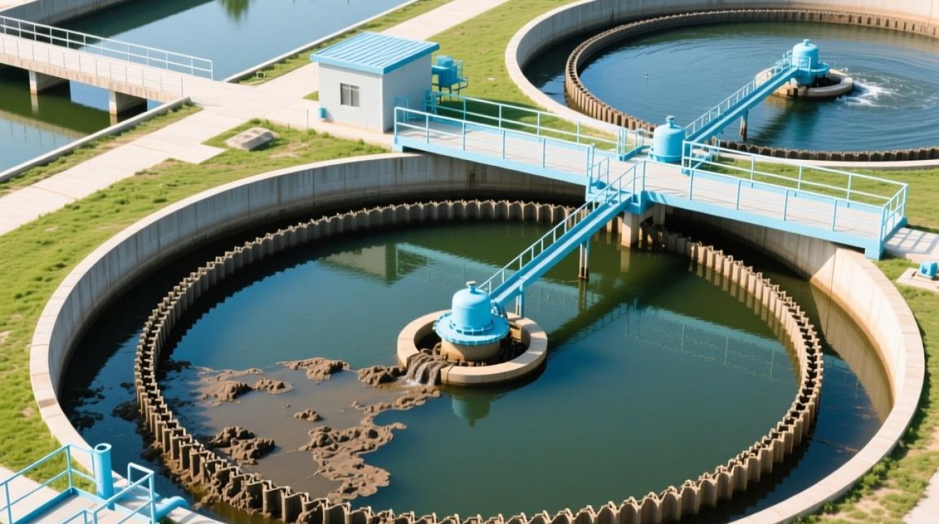 辐流式二沉池设计计算说明，有哪些关键点需要注意？