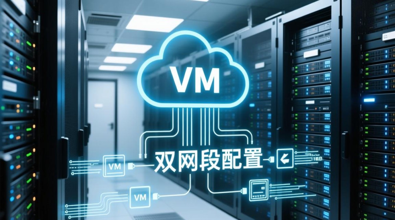 虚拟机双网段配置中，如何实现高效网络管理和数据分流？