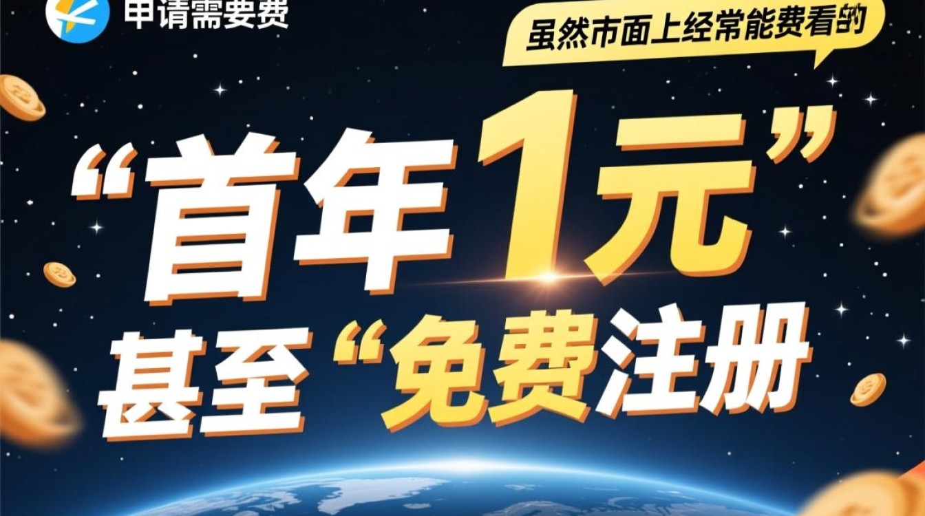 域名申请收费吗，申请一个域名一年需要多少钱？